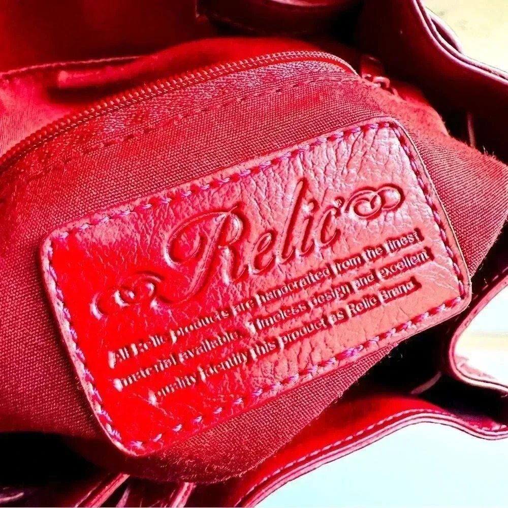 Relic Brand Leather Vintage Pull Backpack - Picture 9 of 12